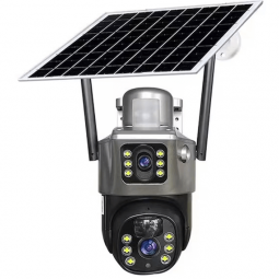 V380 Pro 4mp Çift Kameralı 4G Sim Kartlı Solar Kamera